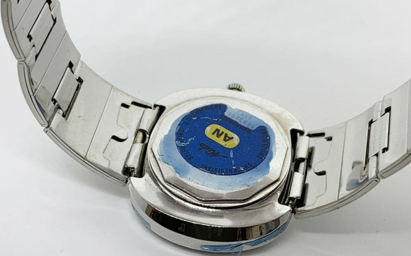 MIDO Commander 1970 Day Date Men's Stainless Steel Watch Blue Dial 41MM