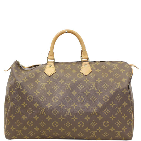 Louis Vuitton Speedy 40 Monogram Canvas Brown Satchel Bag