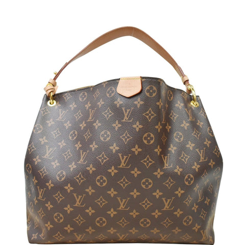 LOUIS VUITTON  Graceful MM Monogram Canvas Shoulder Bag Brown