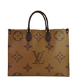 LOUIS VUITTON Onthego GM Reverse Monogram Giant Canvas Shoulder Bag Brown