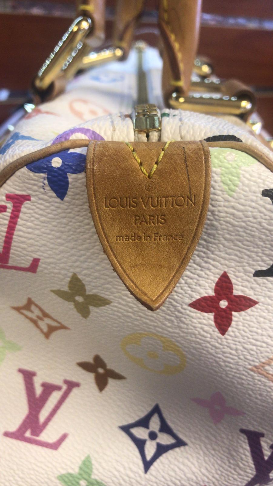 Louis Vuitton, Bags, Auth Louis Vuitton Speedy 3 Multi Black