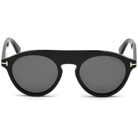 TOM FORD Christopher FT0633 01A 49 Round Unisex Sunglasses Grey Lens