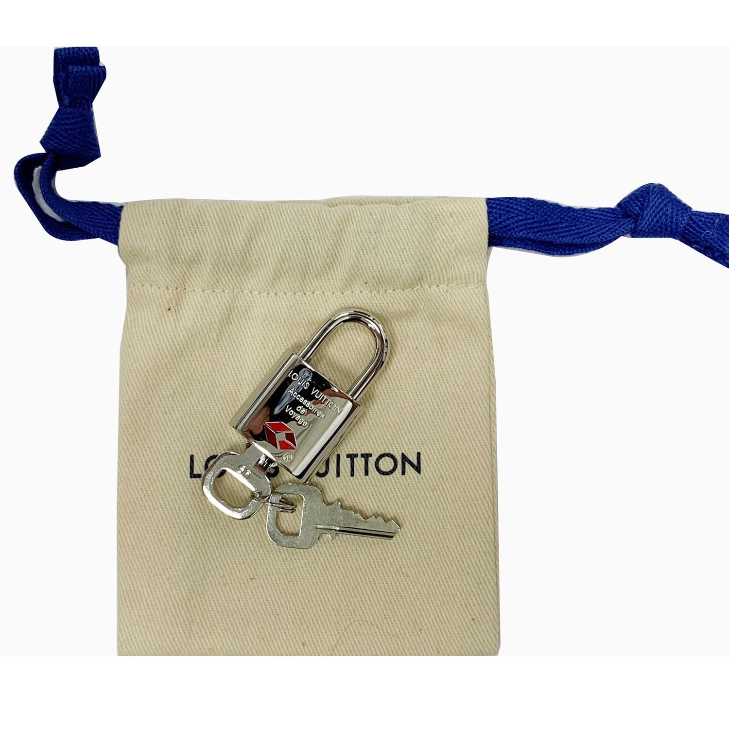 Louis Vuitton Padlock & Key Set - Silver Bag Accessories