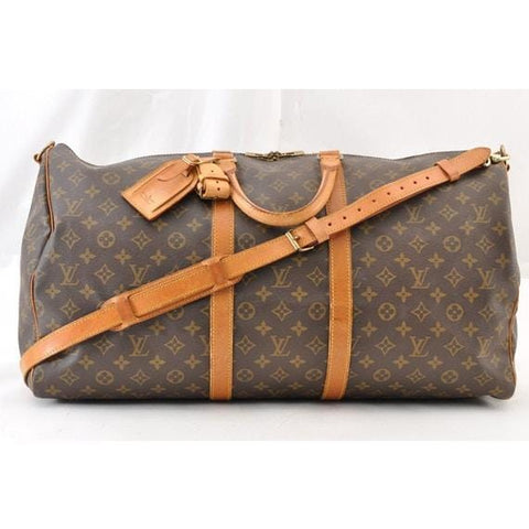 Louis Vuitton Monogram Keepall Bandouliere 55 Boston Bag