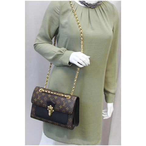 LOUIS VUITTON Victoire Monogram Canvas Shoulder Crossbody Bag Noir