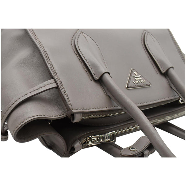 PRADA City Sport B2925R Leather 2Way Shoulder Bag Grey
